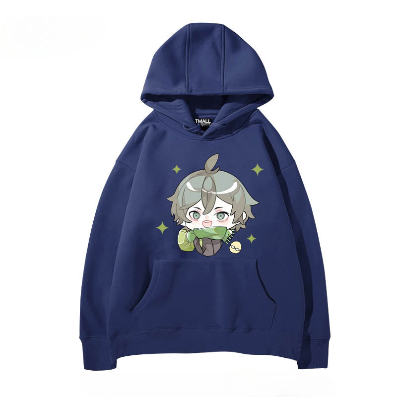 Women's Anime Pattern Print Casual Hoodie