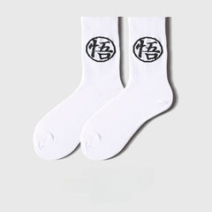 Goku Logo Medium Tube Cotton Socks