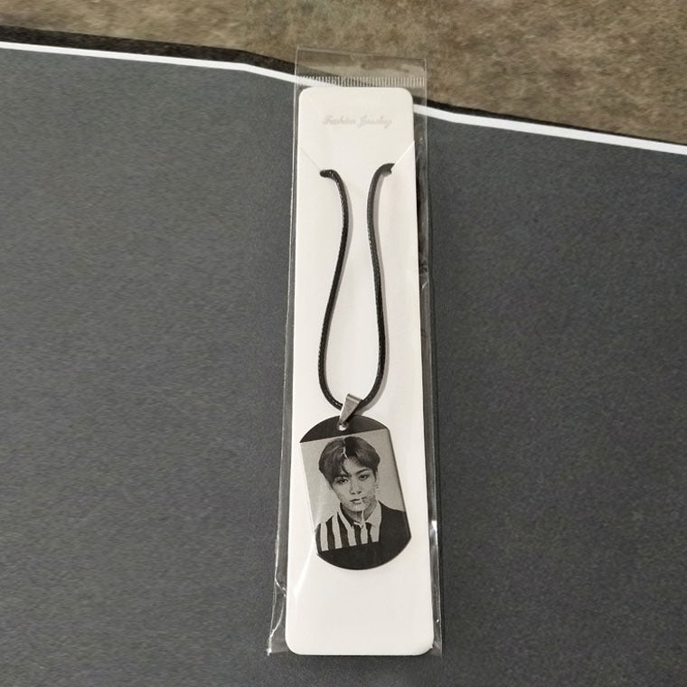 Kpop Photo Pendant Stainless Steel Necklace