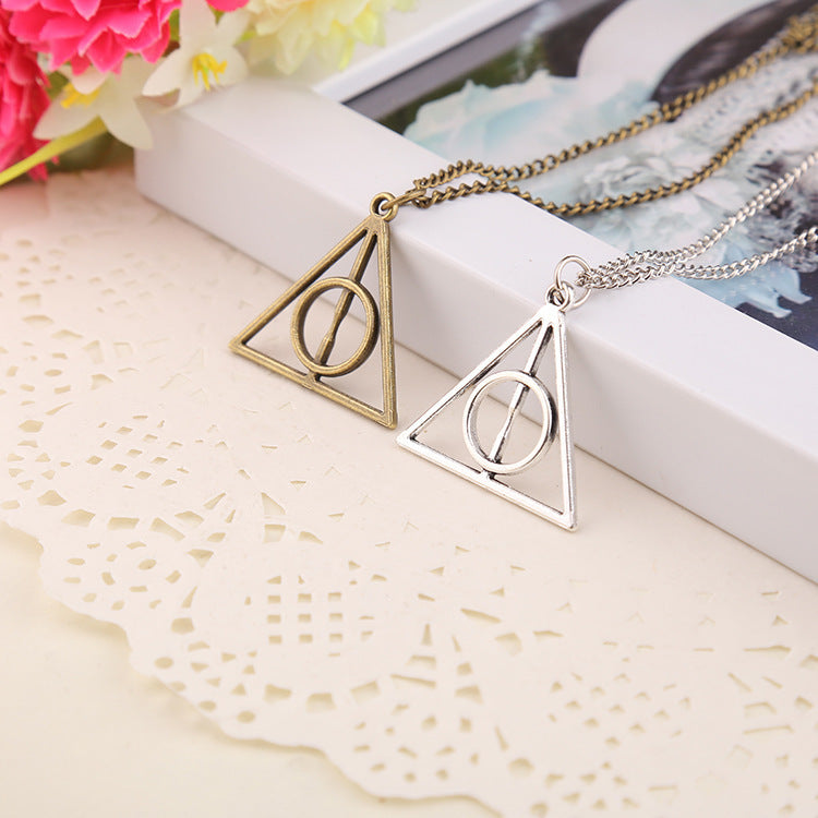 Retro Harry Luna Deathly Hallows Necklace