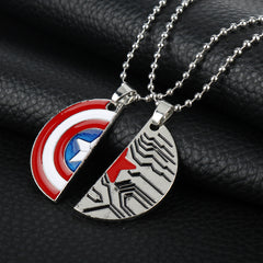 Captain & Bucky Stucky Couple Necklace