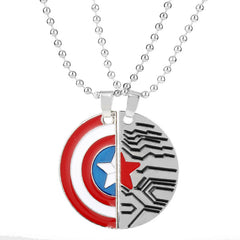 Captain & Bucky Stucky Couple Necklace