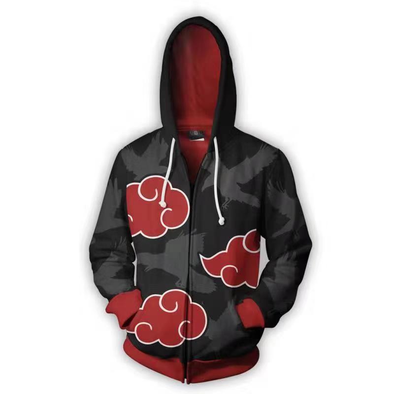 Unisex Trendy Hokage 3D Printed Zipper Cosplay Hoodie