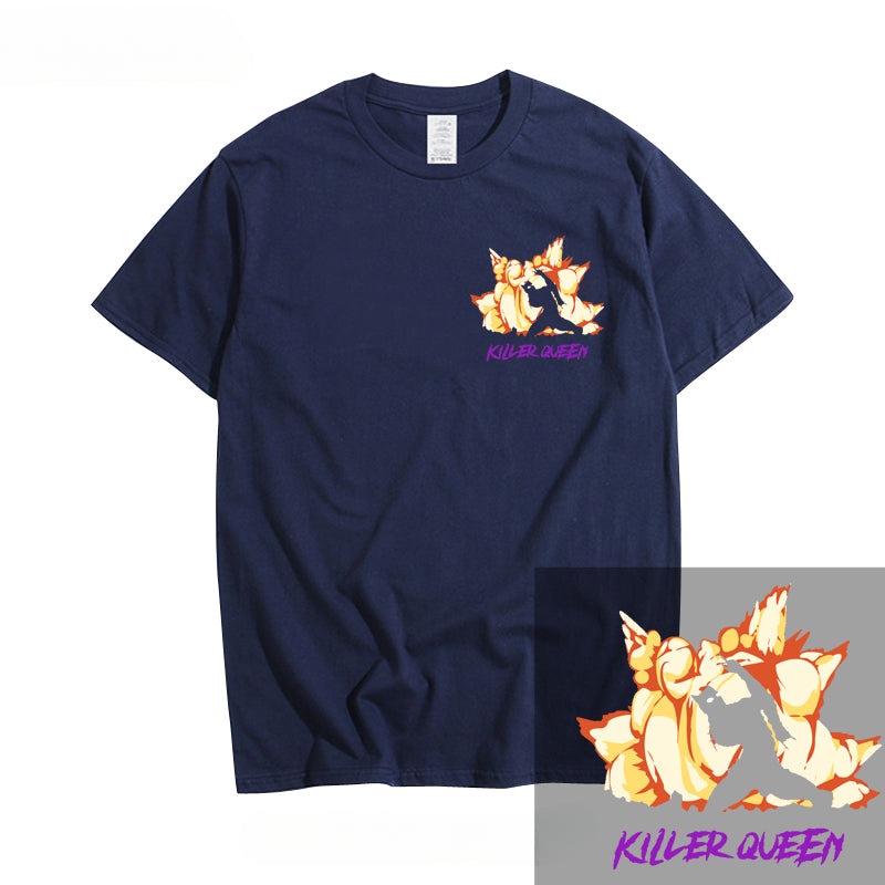 Unisex JOJO Killer Queen Printed Short Sleeve T-shirt