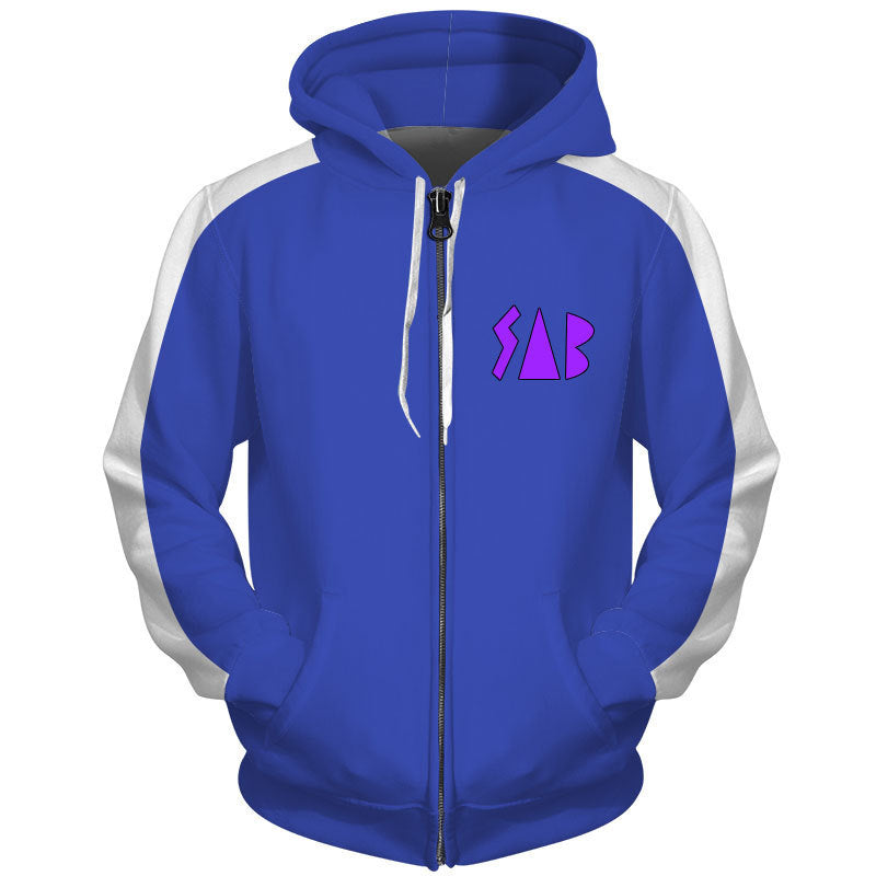 Unisex Casual Anime 3D Printed Zipper Cosplay Hoodie