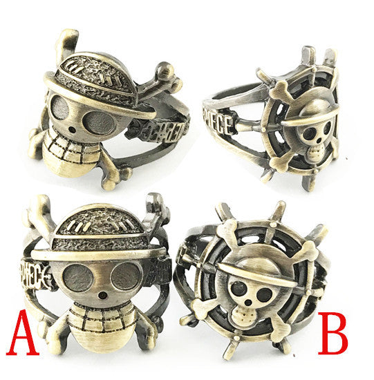 Luffy Skull Logo Hollow Ring