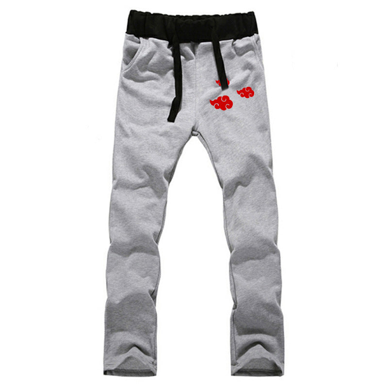 Unisex Kakashi Red Cloud Strappy Casual Pants