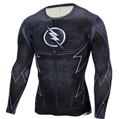 Men's Long Sleeve Elastic Digital Print T-Shirt