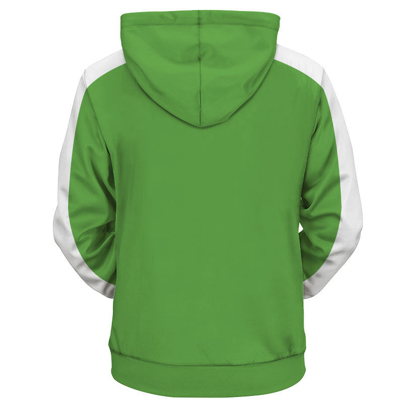 Unisex Casual Anime 3D Printed Zipper Cosplay Hoodie