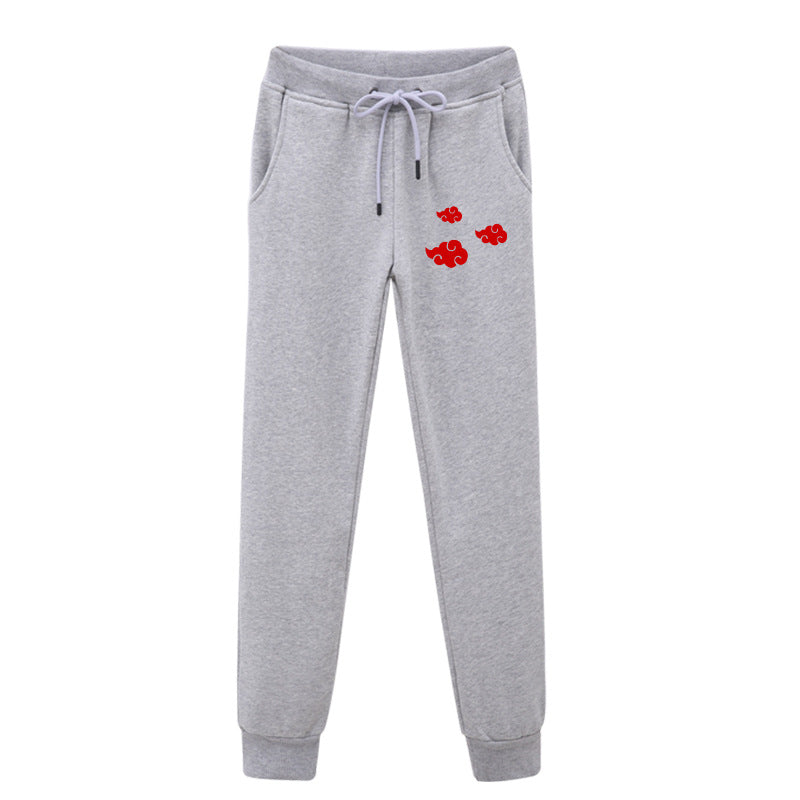 Unisex Kakashi Red Cloud Strappy Casual Pants