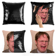 Dwight Sequined Printed Pillowcase Cover