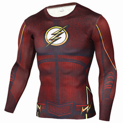 Men's Long Sleeve Elastic Digital Print T-Shirt