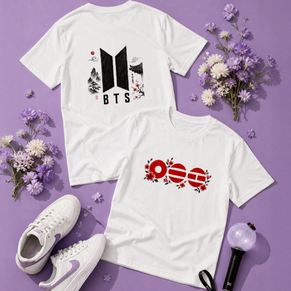 BANGTAN Arirang Monogram Print Cotton Tee