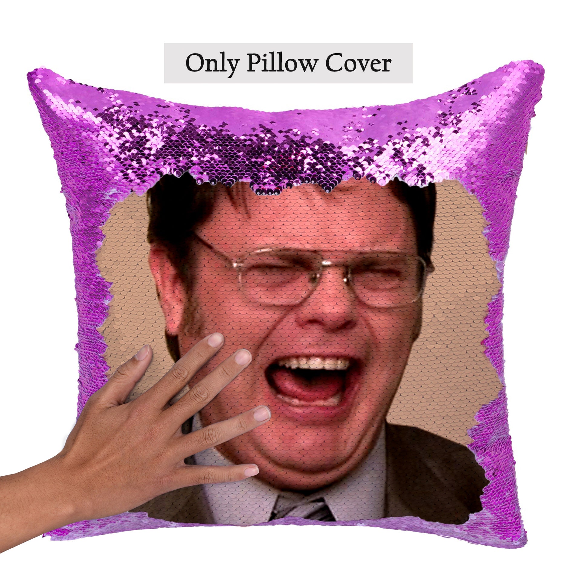Dwight Sequined Printed Pillowcase Cover