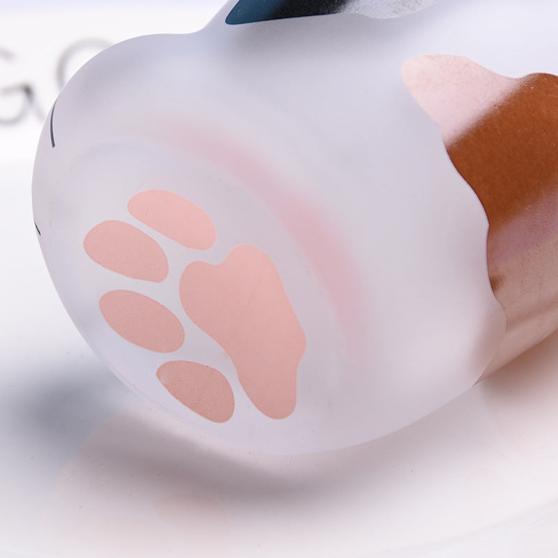 Cat Paw Shaped Frosted Kawaii Kitten Foot Cup with Toe Beans