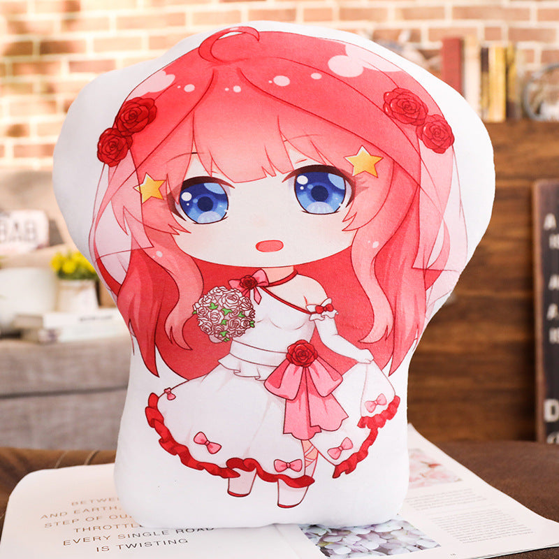 Nakano Anime Doll Throw Pillow