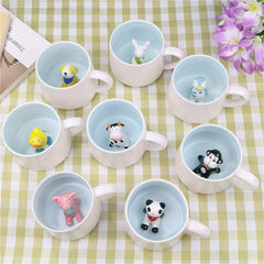 Cartoon Dog Panda Animal 3D Water Mug Gift Cup