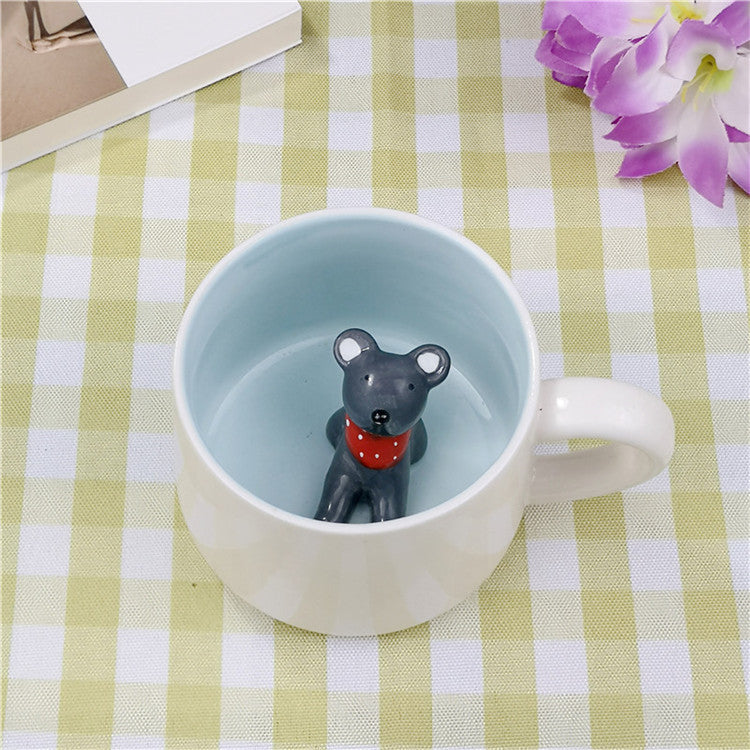 Cartoon Dog Panda Animal 3D Water Mug Gift Cup