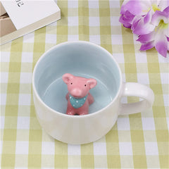 Cartoon Dog Panda Animal 3D Water Mug Gift Cup