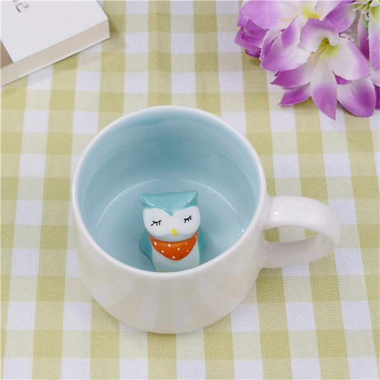 Cartoon Dog Panda Animal 3D Water Mug Gift Cup