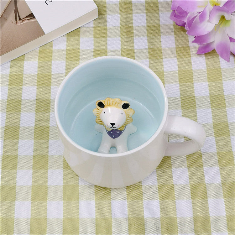 Cartoon Dog Panda Animal 3D Water Mug Gift Cup