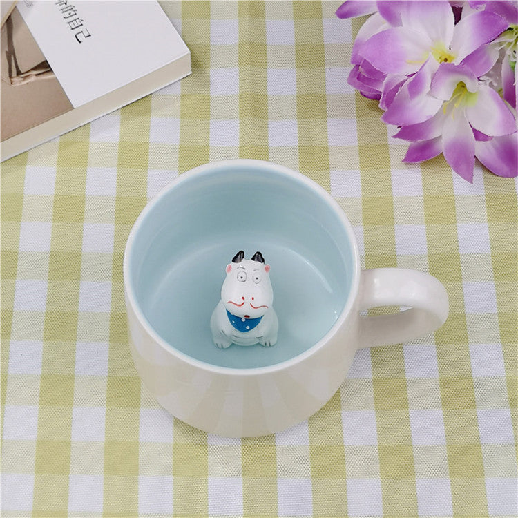 Cartoon Dog Panda Animal 3D Water Mug Gift Cup