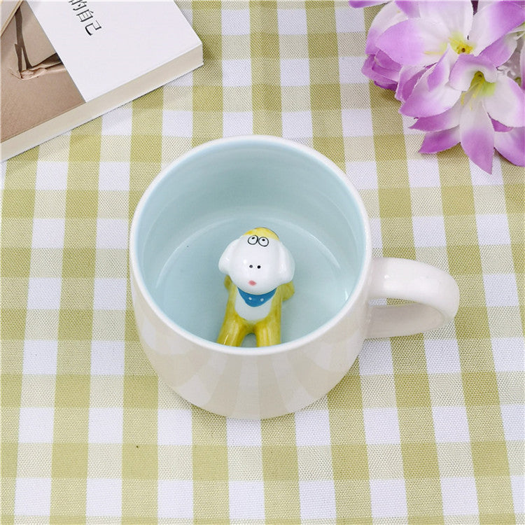 Cartoon Dog Panda Animal 3D Water Mug Gift Cup