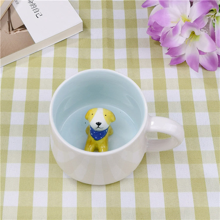 Cartoon Dog Panda Animal 3D Water Mug Gift Cup