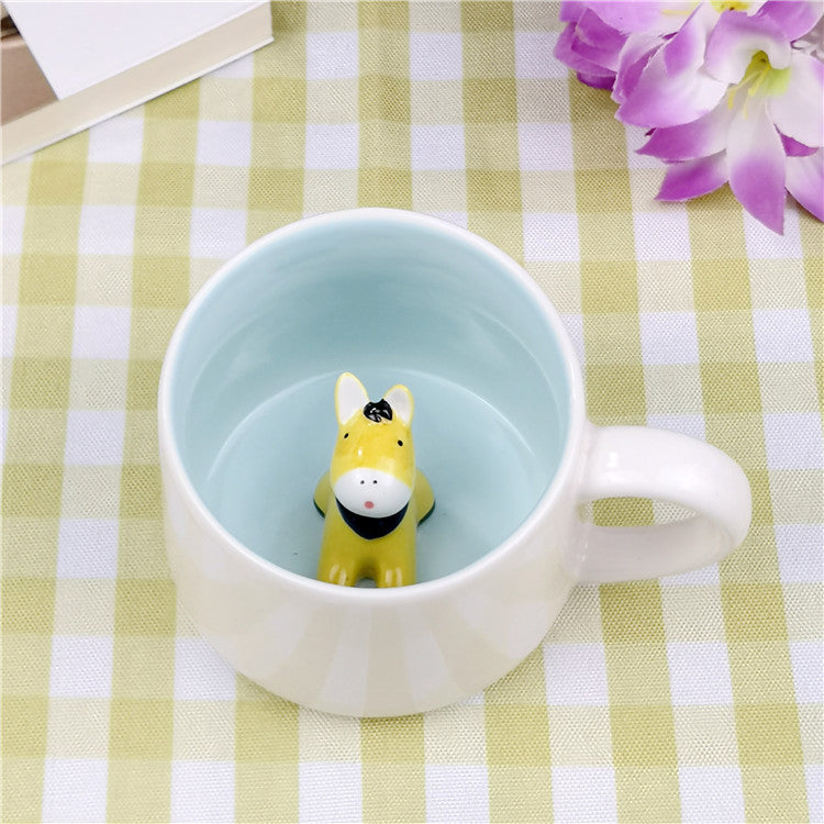 Cartoon Dog Panda Animal 3D Water Mug Gift Cup