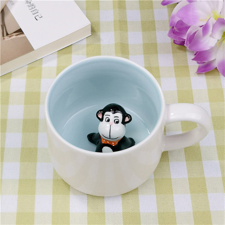 Cartoon Dog Panda Animal 3D Water Mug Gift Cup