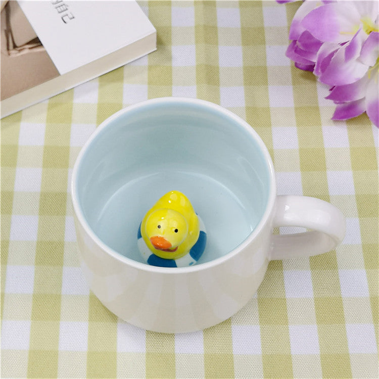 Cartoon Dog Panda Animal 3D Water Mug Gift Cup