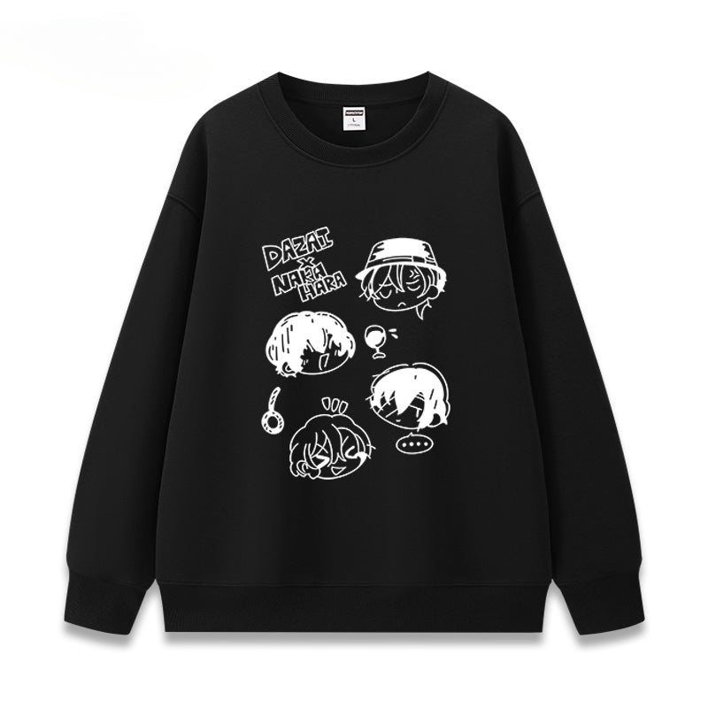 Unisex Anime Crew Neck Loose Sweatshirt