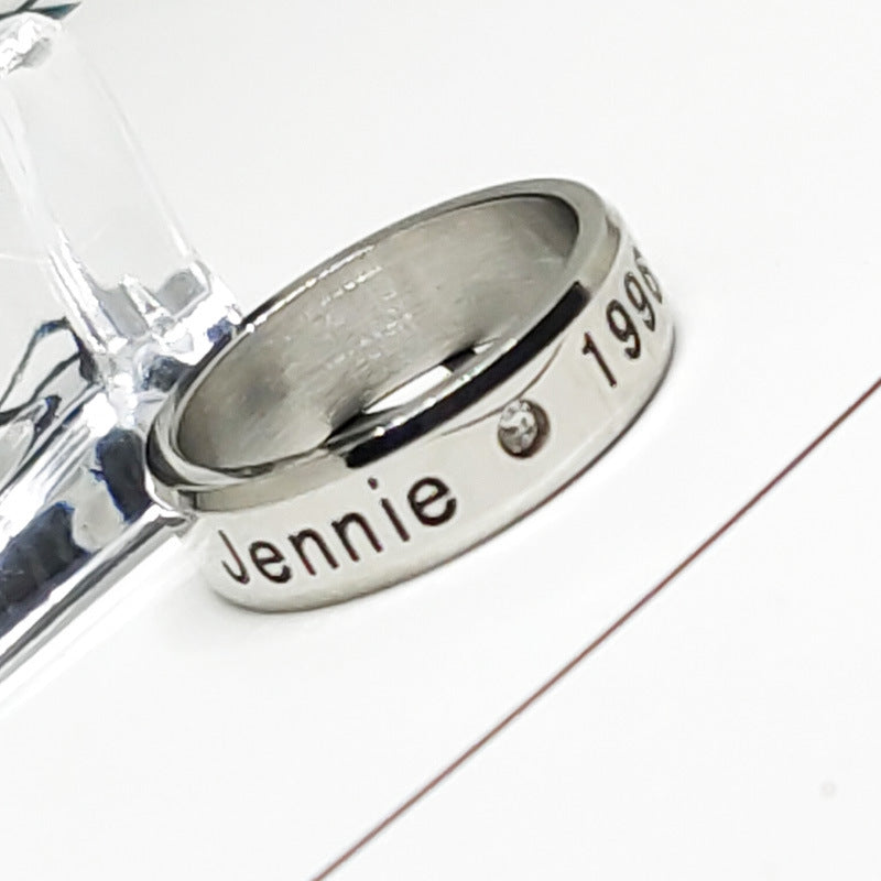 Kpop Logo Titanium Steel Ring