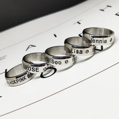 Kpop Logo Titanium Steel Ring