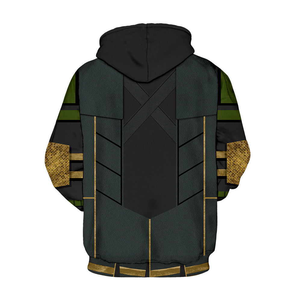 Unisex Trendy Loki 3D Print Pullover Cosplay Hoodie