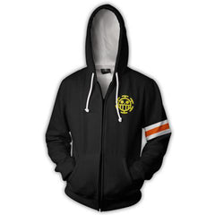 Trafalgar D. Water Law 3D Printed Zip Up Hoodie