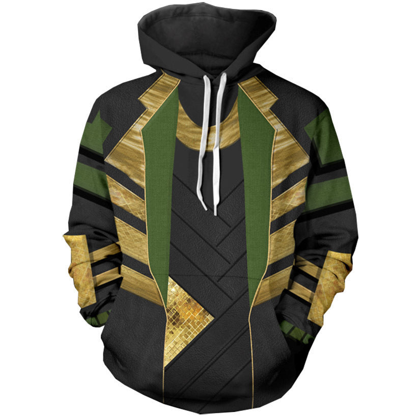 Unisex Trendy Loki 3D Print Pullover Cosplay Hoodie