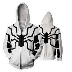 Unisex Trendy Comic Zipper Digital Print Pullover Hoodie