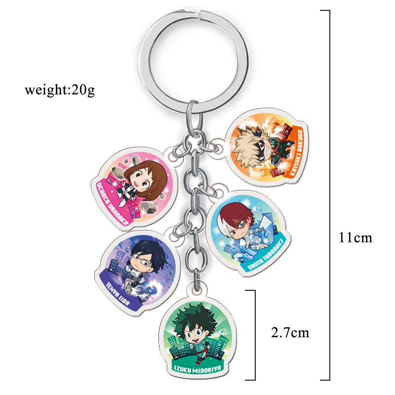 Cute Transparent Acrylic Keychain Pendant