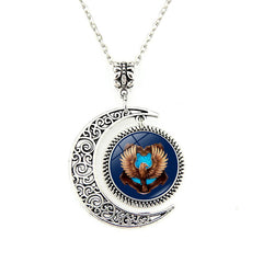 Potter Badge Time Gem Moon Necklace