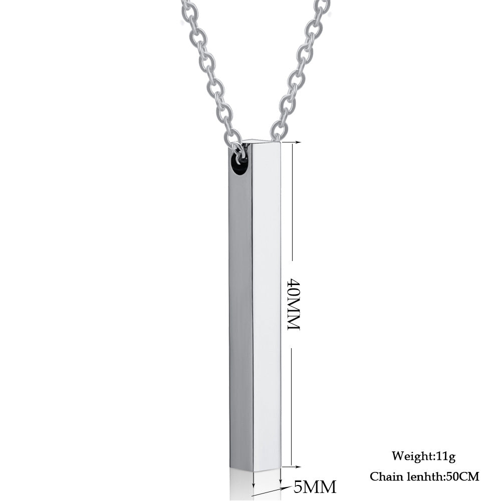 Chic Kpop Letter Titanium Steel Necklace