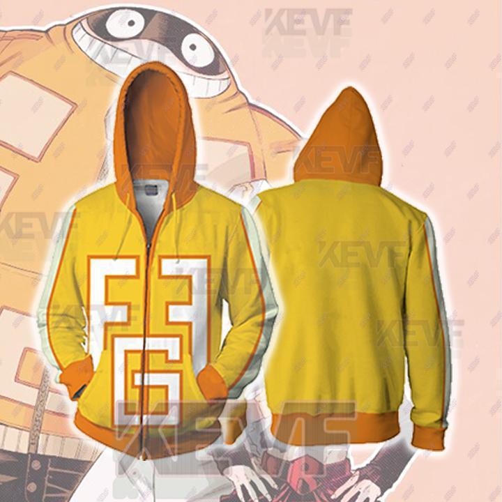 Unisex Trendy Digital Print Zip Up Cosplay Hoodie