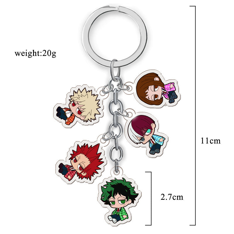 Cute Transparent Acrylic Keychain Pendant