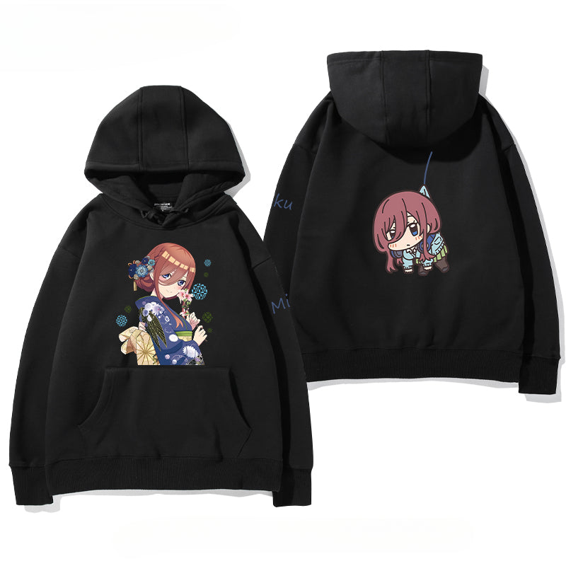 Women's Anime Nakano Print Loose Hoodie