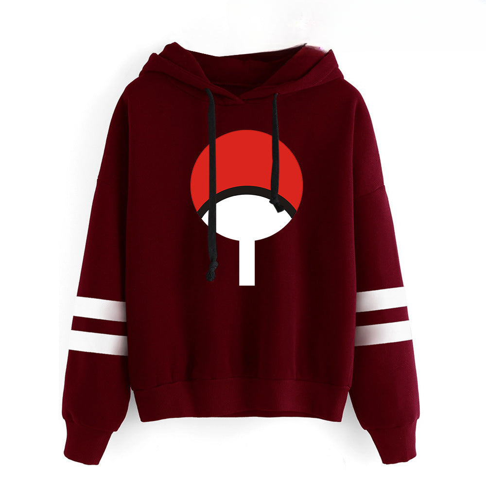 Casual Anime Logo Pullover Long-sleeved Hoodie