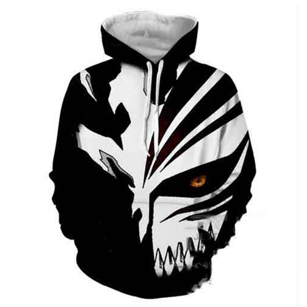 Unisex Anime Digital Printed Pullover Hoodie