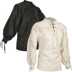 Men's Lace Long Sleeve Medieval Shirt