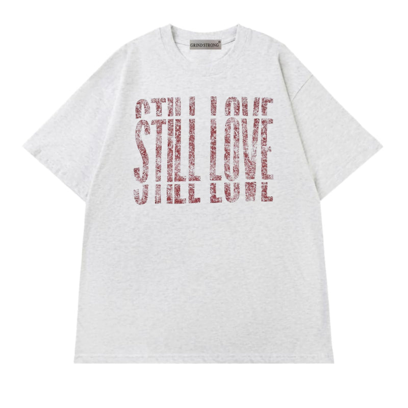 KYUNGMIN Same STILL LOVE Letter Short-sleeved T-shirt