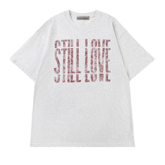 KYUNGMIN Same STILL LOVE Letter Short-sleeved T-shirt