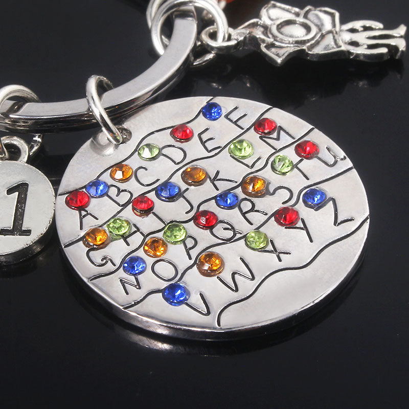 Eleven Letter Necklace Keychain